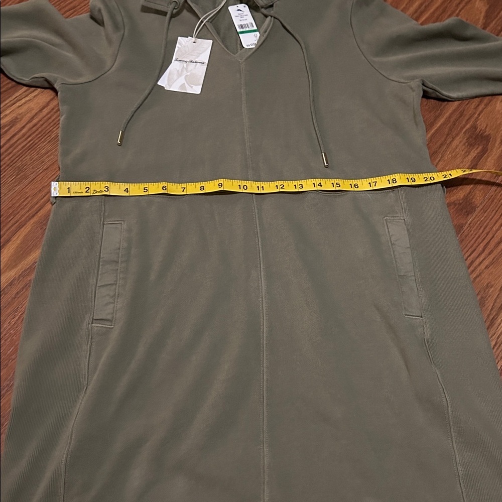 NWT Tommy Bahama Sunray Cove Long Sleeved Tea Leaf Heavyweight Cozy Fall Dress L - Picture 5 of 7